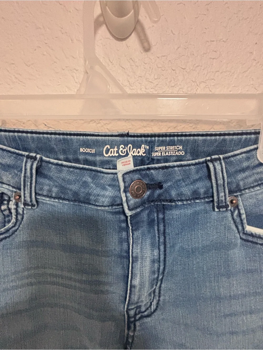 Cat & Jack Girls Mid-Rise Straight Crop Jeans - Medium Blue